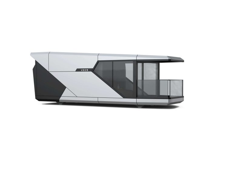 Maison capsule V309 avec balcon – 31 m² – entièrement assemblée